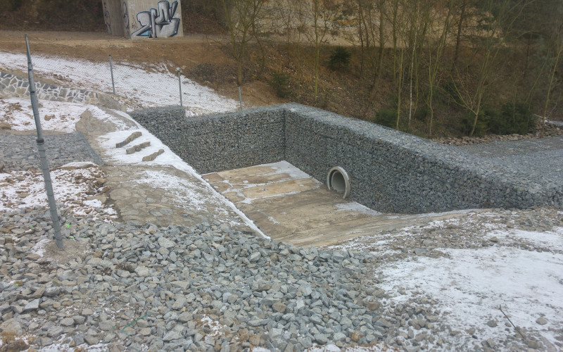 Odvodnění mostu Plužná