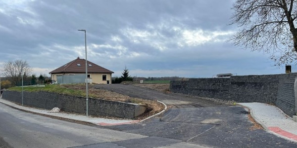 Gabionové zdi - obec Bukovno