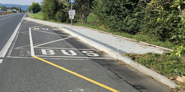 Židněves - chodníky podél I/16 včetně autobusových zálivů a přechodů