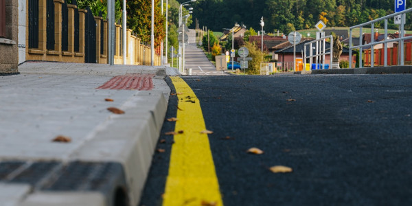 III/2802 Březno rekonstrukce silnice – chodník ve směru na Novou Telib