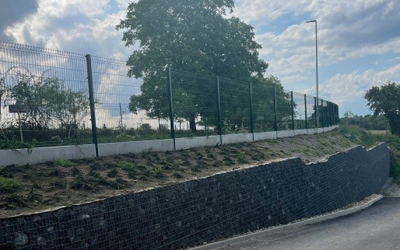 Gabionové zdi - obec Bukovno