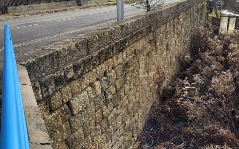 Opěrná zeď ul. Ptácká, Mladá Boleslav