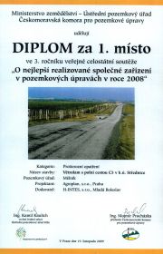 Pozemkové úpravy: 1. místo - 2008