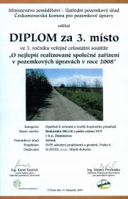 Pozemkové úpravy: 3. místo - 2008